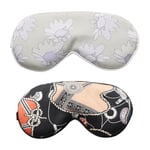 marysgift 2 Pieces Sleep Mask, Silk Sleeping Eye Masks for Women Men Children, Soft Eye Mask for Sleeping, Blackout Eye Mask with Adjustable Strap, Eye-Cover Blindfold for Night,Travel,Nap - YZ0137