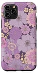 Coque pour iPhone 11 Pro Motif floral esthétique violet lavande