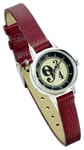 Harry Potter Platform 9 3/4 Red Leather Strap Watch