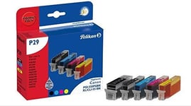 PELIKAN P29 Promo pack - 5-pack - svart  gul  cyan  magenta - kompatibel - blekkpatron (alternativ for: Canon CLI-551BK  Canon CLI-551C  Canon