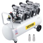 Vevor - Compresseur deair silencieux sans huile 22 gallons 80 l air comprime silencieux avec 2 manometres pour reparation domestique, nettoyage du