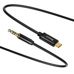 USB-C to 3.5mm Jack Audio adapter 1.2m, black, BASEUS