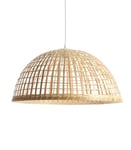 Lussiol - luminaire Macao, suspension bambou, naturelle, hygge - lampe pendante décorative naturelle - douille E27, possibilité ampoule LED - Diam. 58 cm