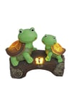 Garden Ornament Turtle Figurine with Solar Lights