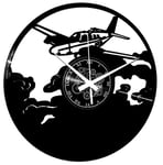 Instant Karma Clocks Vinyl Wall Clock Travel Airplane Aviation Pilot Vintage Silent