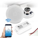 5.25" Bluetooth Ceiling Speaker and Amplifier System Home HiFi Stereo Music Set