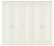 Wiemann Cambridge White 5 Door Wardrobe - W 250cm