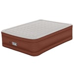 Bestway AlwayzAire Matelas Gonflable Fortech 2 Places avec Double Pompe électrique intégrée Comfort Choice+ - 203 cm x 152 cm x 51 cm - Beige/Marron