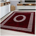 Allotapis - Tapis baroque rectangle intérieur Kelly Rouge 160x230