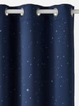 Glow-in-the-Dark Opaque Curtain dark blue/print