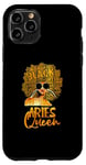 Coque pour iPhone 11 Pro Afro Hair Art Aries Queen Février Anniversaire