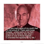 Star Trek (Jean-Luc Picard iQuote 40 x 40 cm Toile Imprimée