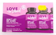 LOVE+BE LOVED DON'T LET ME DOWN CHUTE DE CHEVEUX 3x60GUMMIES - 02/2027