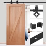 Quincaillerie Kit de Porte Coulissante Rail Système pour Porte Coulissante  en Bois Ensemble Industriel pour Porte Suspendue -MEY