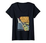 Womens Will Play Ukulele For Free Stop For Money - Ukulele Guitar V-Neck T-Shirt