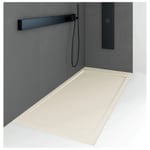 Receveur de douche 70 x 120 cm extra plat QUORE en resine surface ardoisee sable