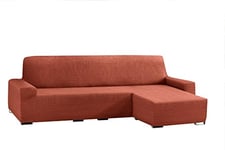 Eysa Aquiles Élastique Chaise Longue Bras Court Droite, Vue frontale, Polyester Coton, Orange, 43x37x14 cm