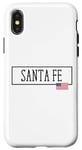 Coque pour iPhone X/XS Santa Fe City, États-Unis, drapeau, État, voyages, États-Unis, Amérique, femmes, hommes