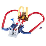 Hot Wheels Mario Kart Bowser’s Castle Chaos Modular Track with Side by Side Racing Lap Flags and Bowser Figure Connects to other sets Gift idea for Ages 3 years and older​