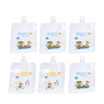 7pcs Set Baby Food Pouch Maker Pure Color Pouches Toddler Fruit Squeeze Pure GFL