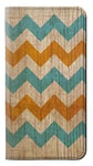 Vintage Wood Chevron Graphic Printed PU Leather Flip Case Cover For Google Pixel 3 XL