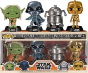 Figurines Funko Pop - Star Wars Concept Series - Yoda, C-3po, Darth Vader & R2-D2 Concept Series Pack (58868)