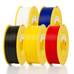 $ 123-3D PLA Filament starterpack | svart, vit, röd, gul, blå | 1,75mm | 1,1kg/st