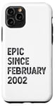 Coque pour iPhone 11 Pro 23e anniversaire homme femme épique depuis février 2002