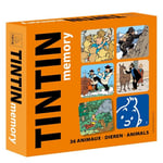 Jeux de cartes de mémoire des paires - Les animaux des Albums Tintin (51071)