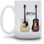 Mug Ceramic With Guitars White