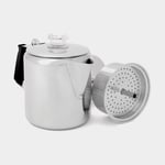 GSI Outdoors Perkulator Glacier Stainless Coffee Percolator 6 Cup Silicone Handle, rostfritt stål, 900 ml