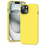 YATWIN Silicone Case for iPhone 15, Soft-Touch, Shockproof, DustProof, Antiskid Full Body Armour Phone Cover for Apple iPhone 15 - Yellow