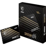 SPATIUM S270 SATA 2.5"" 960GB - Disque SSD Interne 960 Go, SATA III 6 GB/s, 2,5"", Lecture 500 MB/s & Écriture 450 MB/s, 3D NAND, Sécurité des Données Intégrée, Center, 500 TBW, Garantie 5 Ans