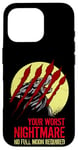 iPhone 16 Pro Bloody Scratches Nightmare Full Moon Howling Wolf Werewolf Case