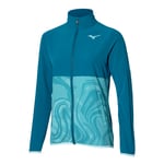 Mizuno Charge Printed Veste De Survêtement Femmes - Bleu Gris, Bleu Clair