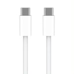 1 Meter USB-C till USB-C Snabbladdare för Samsung S23 – Högkvalitativ Vit Kabel vit