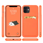 iPhone 11 - Praktiskt Stilrent FLOVEME Skal med Korthållare Orange