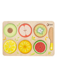 Classic World Wooden Fruit Puzzle Fractions 22 pieces.