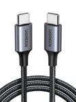 UGREEN USB C to USB C Charger Cable 60W USB C Cable Fast Charge Type C to C Data Lead Compatible with iPhone 16/15 Pro Max, Galaxy S24 Ultra, Pixel 8, MacBook Pro M3, iPad Pro 2024/Air 5 (2M)