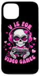 Coque pour iPhone 13 V est pour les jeux vidéo Skull Headphones