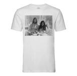 T-Shirt Homme Col Rond John Lennon Yoko Ono Vintage Noir & Blanc 70's