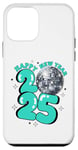 iPhone 12 mini New Year 2025 Disco Ball Party NYE New Year Eve Retro Aqua Case