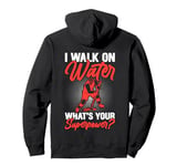 I Walk on Water Ice Hockey Lover Player Superpower Youth Pullover Hoodie