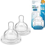 Philips Avent 6m+ Airflex Fast Flow Teats 2 Count (Pack of 1) 
