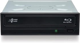 Hitachi- Bh16 Internal Blu-Ray Drive, Bd Bd-R Bdxl Dvd-Rw Player/Writer For Desktop Pc, Windows 10 Compatible, 16X Write Speed, Bare Drive - Black