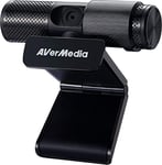 AVerMedia Live Streamer CAM 313, Volet de Protection, Capture Vidéo FHD 1080p, Plug and Play, Micro, Stream, Jeux, Youtube, Twitch, Caméra Pivotante à 360 degrés avec filtres (PW313)