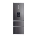 Haier HTW5618EWMP Frost Free Fridge Freezer Dark Inox