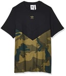 adidas Camo Block T T-Shirt Homme, Black/Multicolor, FR : S (Taille Fabricant : S)