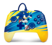 Manette filaire ameliorée PowerA Sonic Boost pour Nintendo Switch Jaune bleu