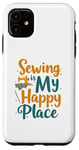 Coque pour iPhone 11 Sewing Love Machine à coudre Tissu Artisanat Couture Life